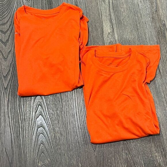 NWOT Nike Dri-Fit 2-Pack T-Shirt Crewneck Short Sleeve Pullover Orange Size S - Picture 1 of 5